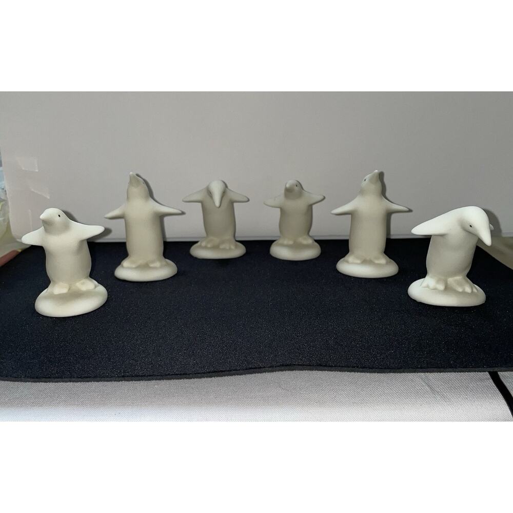 Vintage Dept 56 "Parade of Penguins" Porcelain Figurines. Set of 6. Adorable!
